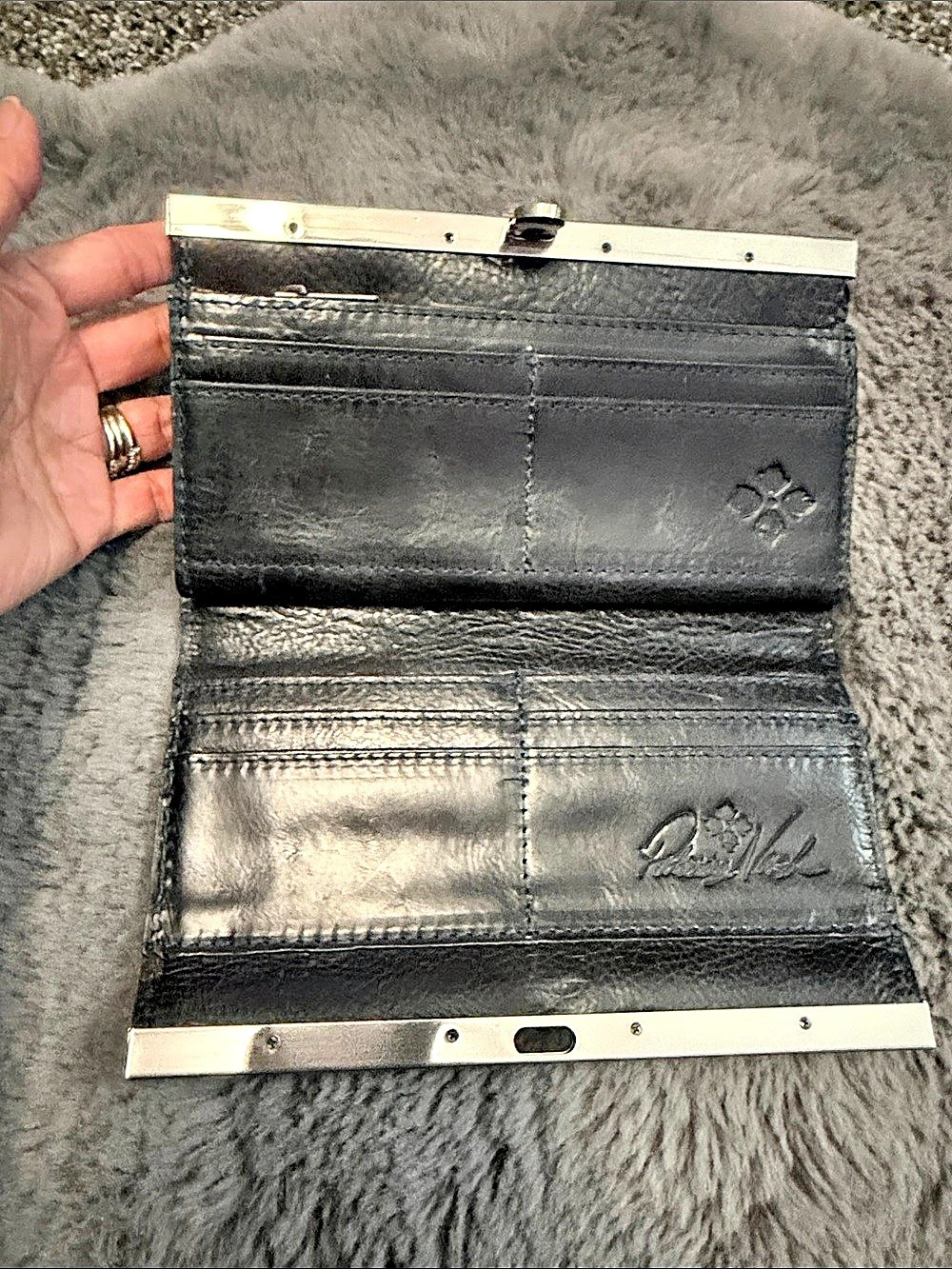 Patricia Nash Effie Frame Wallet in Black & Multicolor - Picture 2 of 2
